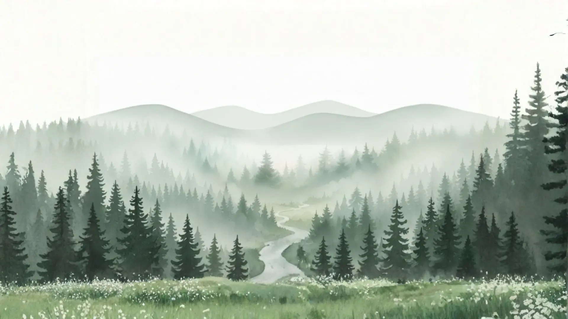 Droga przez las, góry - promocja Beskidu Niskiego